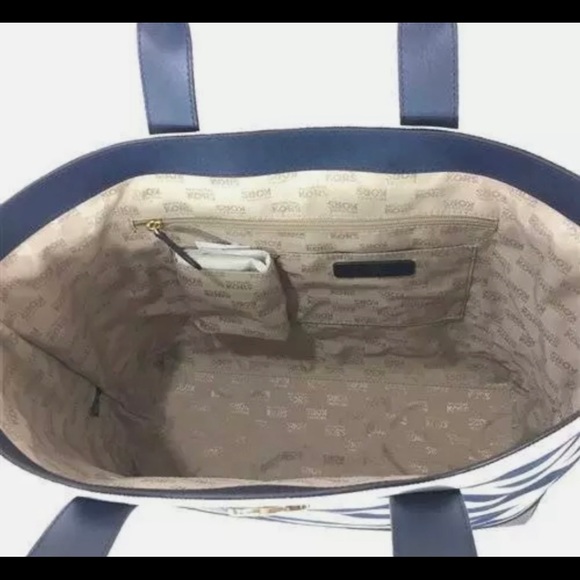 NWT❣️Michael Kors Fulton Canvas Striped Tote - Picture 4 of 5